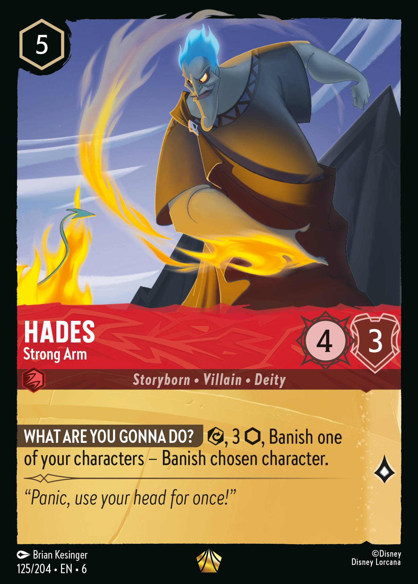 Hades — Strong Arm Disney Lorcana card