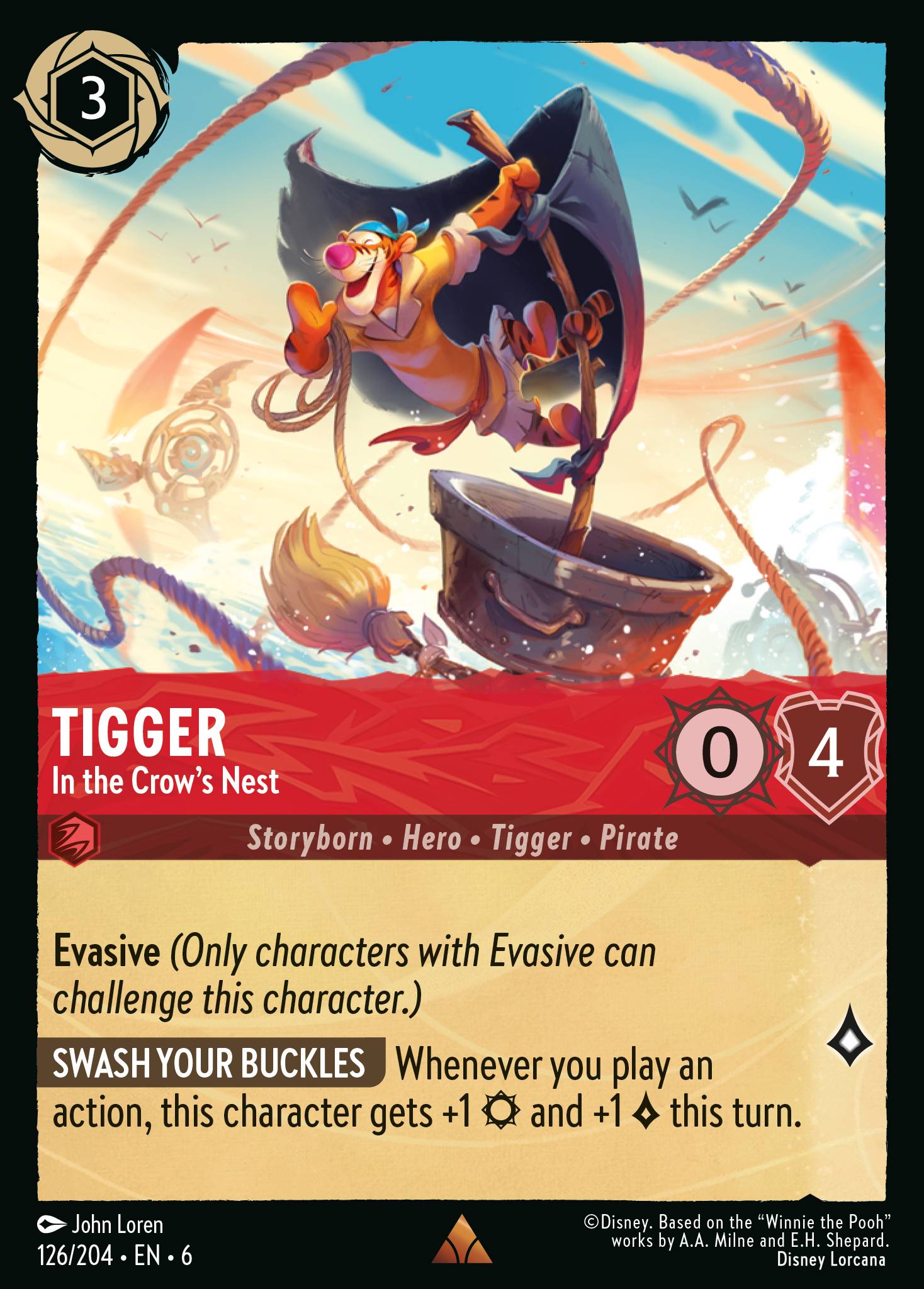 Tigger — In the Crow's Nest Disney Lorcana card