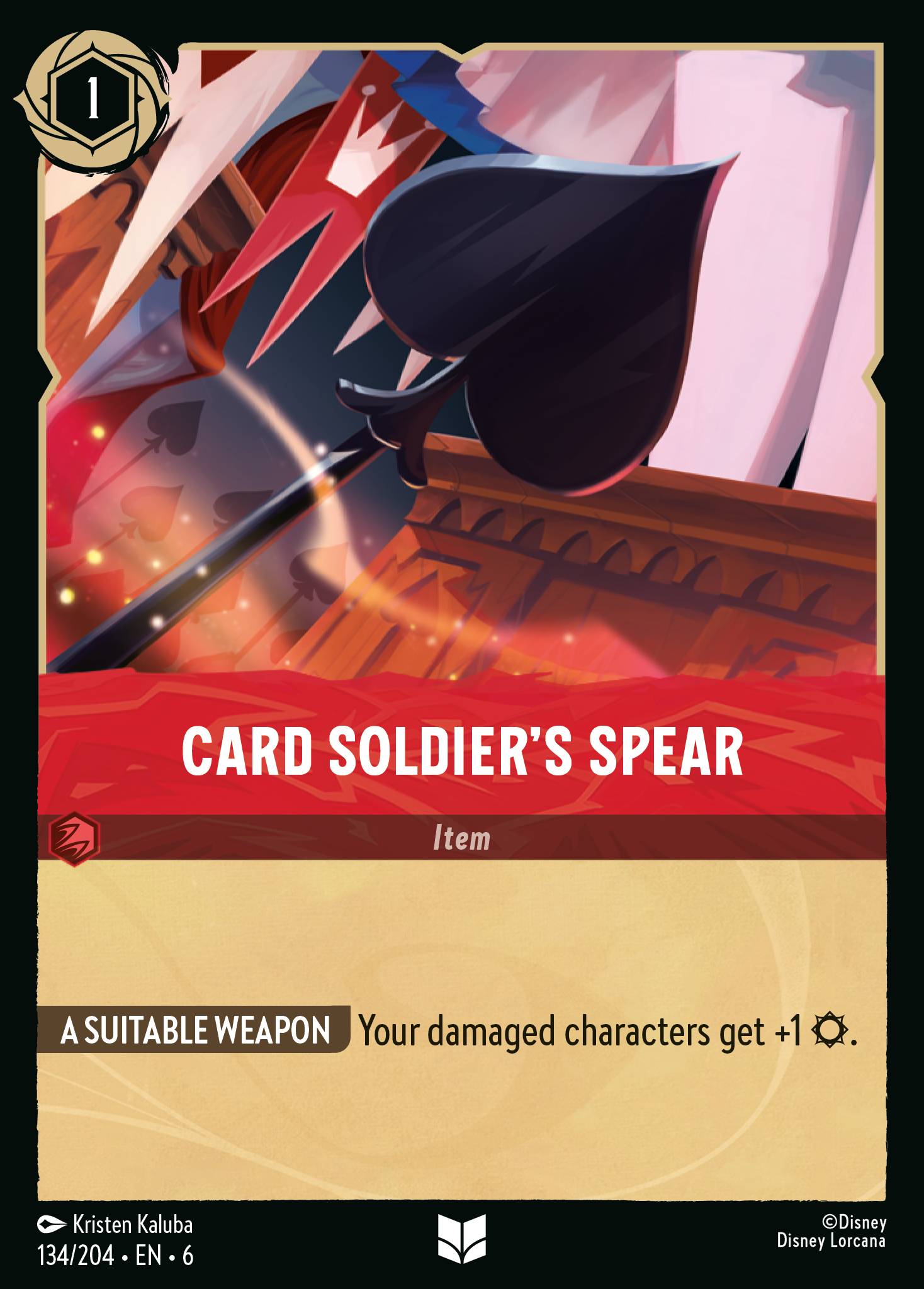 Card Soldier's Spear Disney Lorcana card