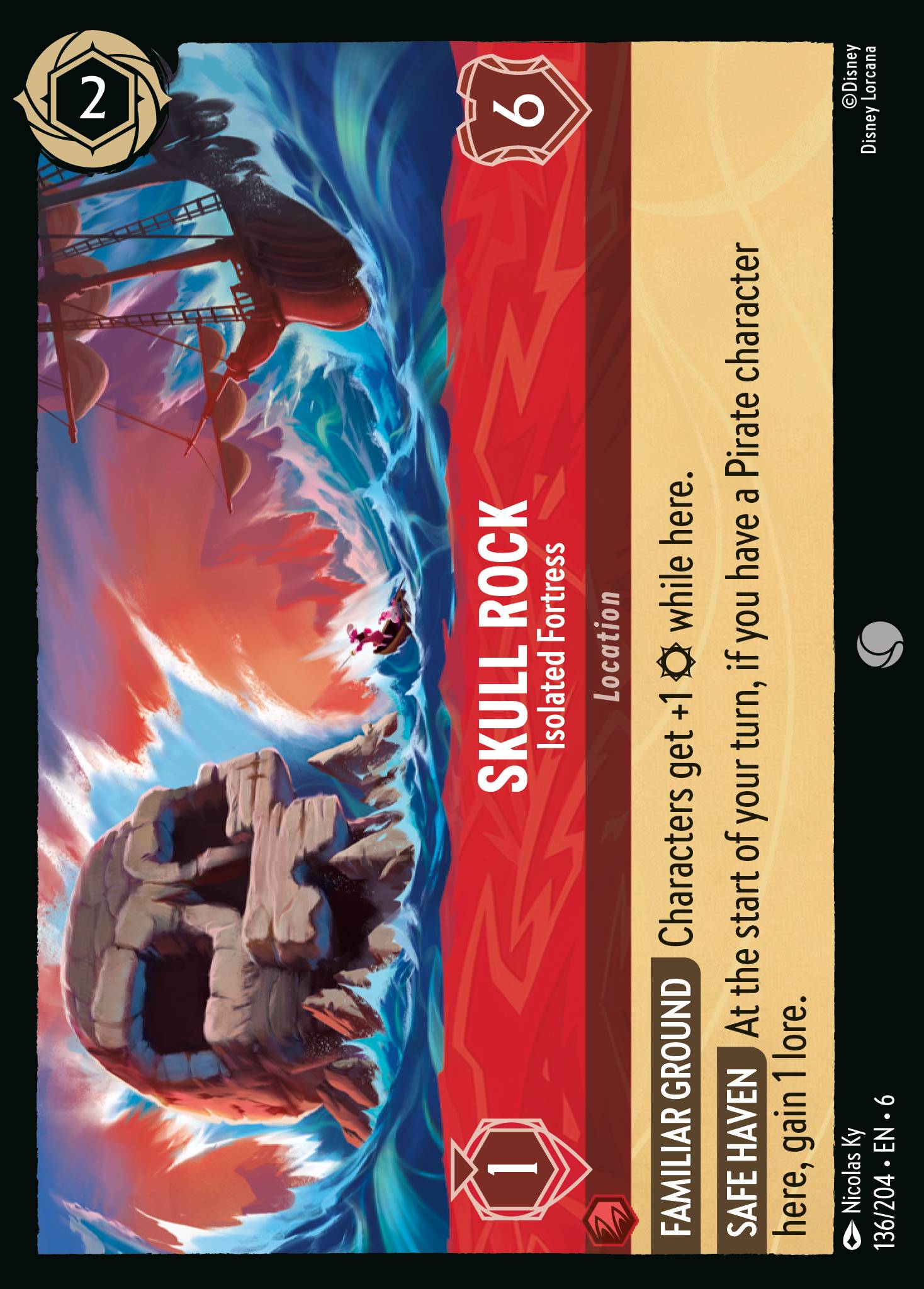 Skull Rock — Isolated Fortress Disney Lorcana card