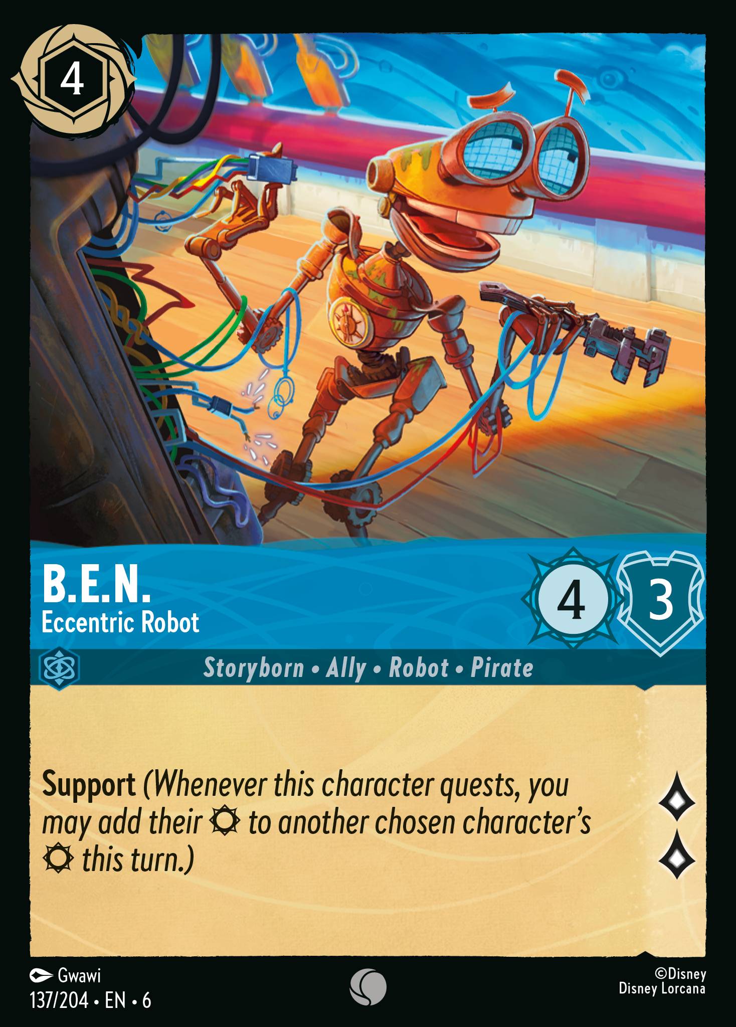 B.E.N. — Eccentric Robot Disney Lorcana card