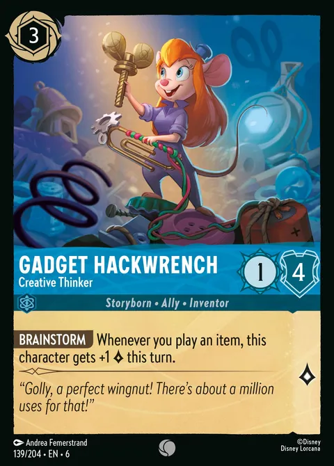 Gadget Hackwrench — Creative Thinker Disney Lorcana card