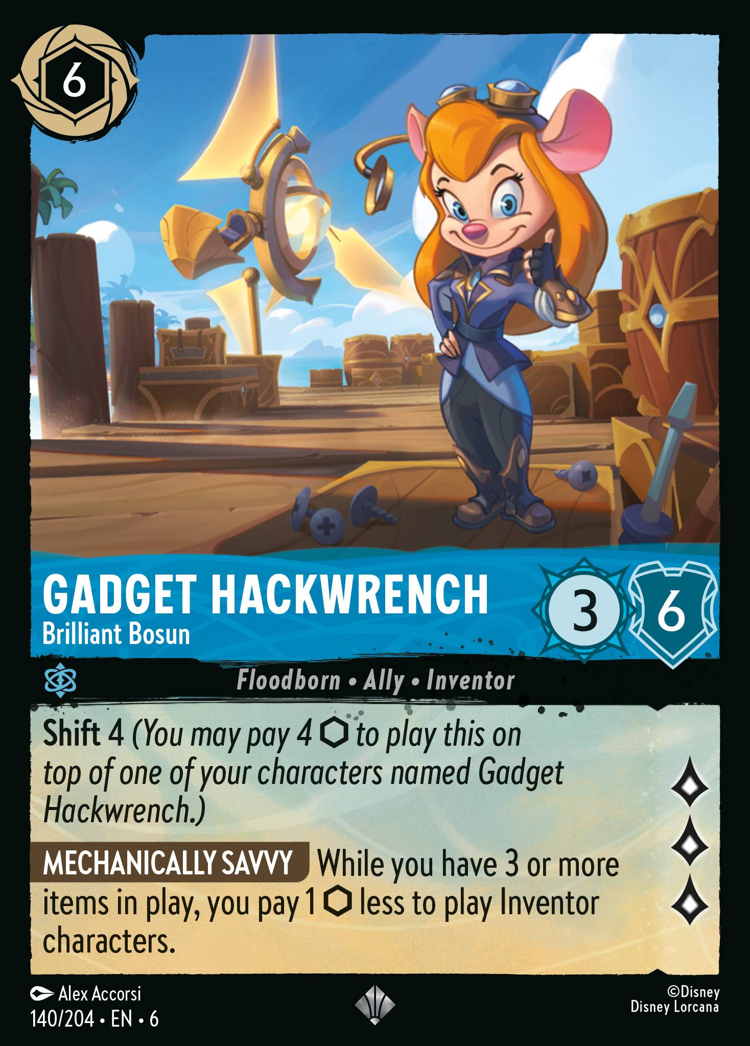 Gadget Hackwrench — Brilliant Bosun Disney Lorcana card