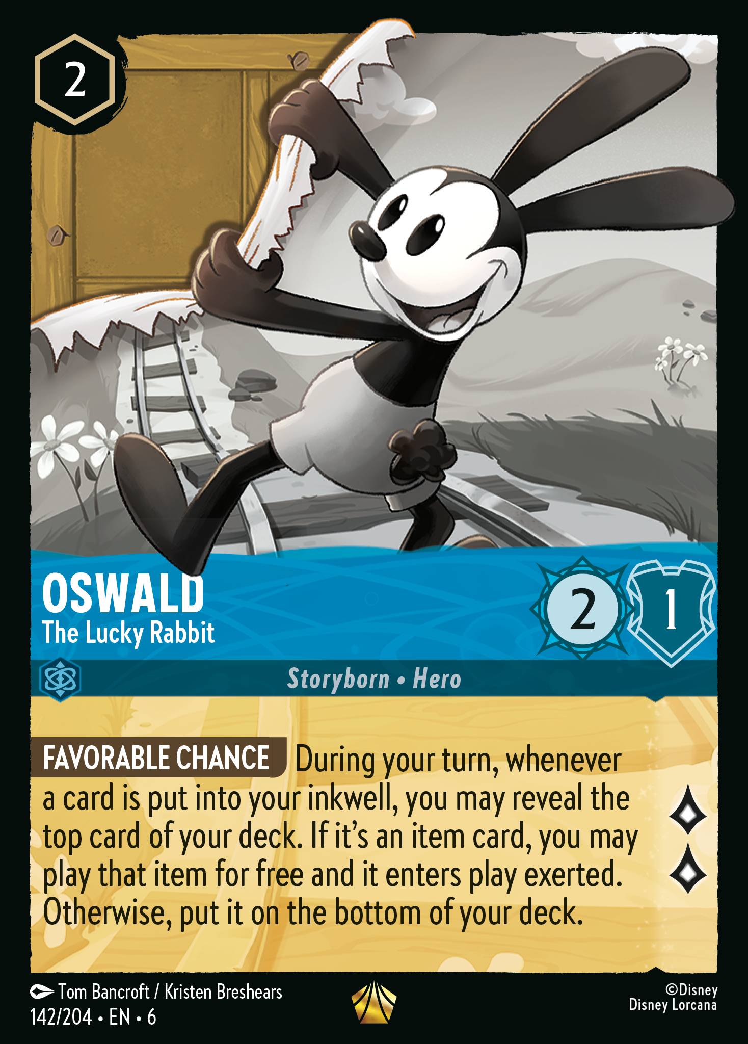 Oswald — The Lucky Rabbit Disney Lorcana card