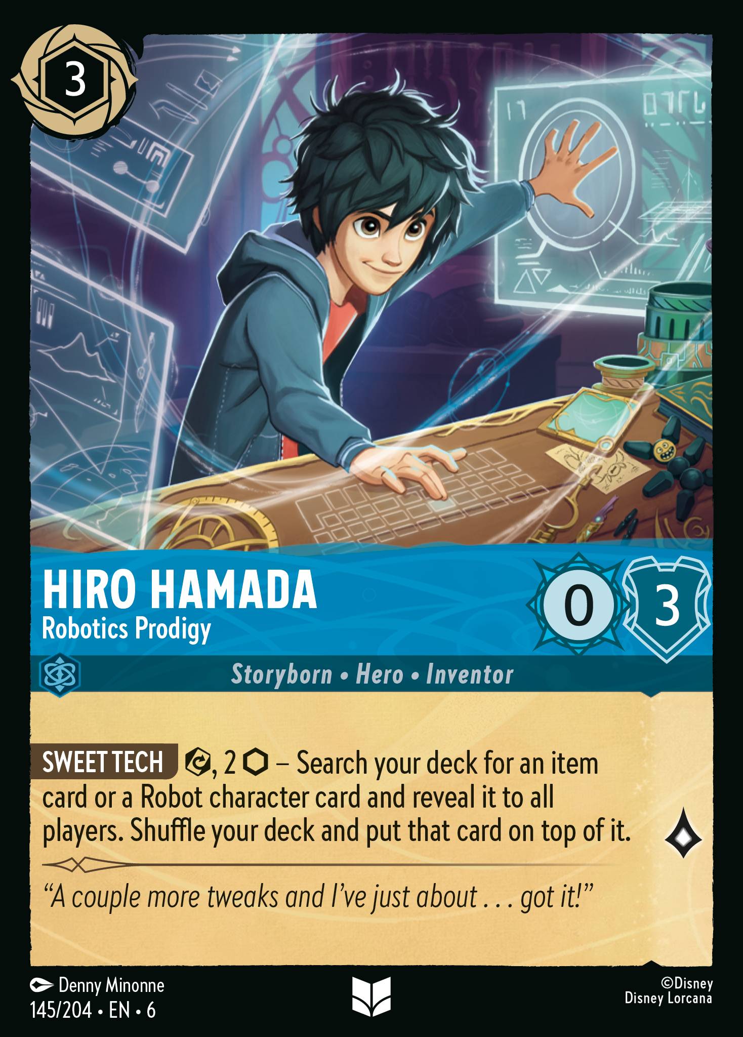 Hiro Hamada — Robotics Prodigy Disney Lorcana card