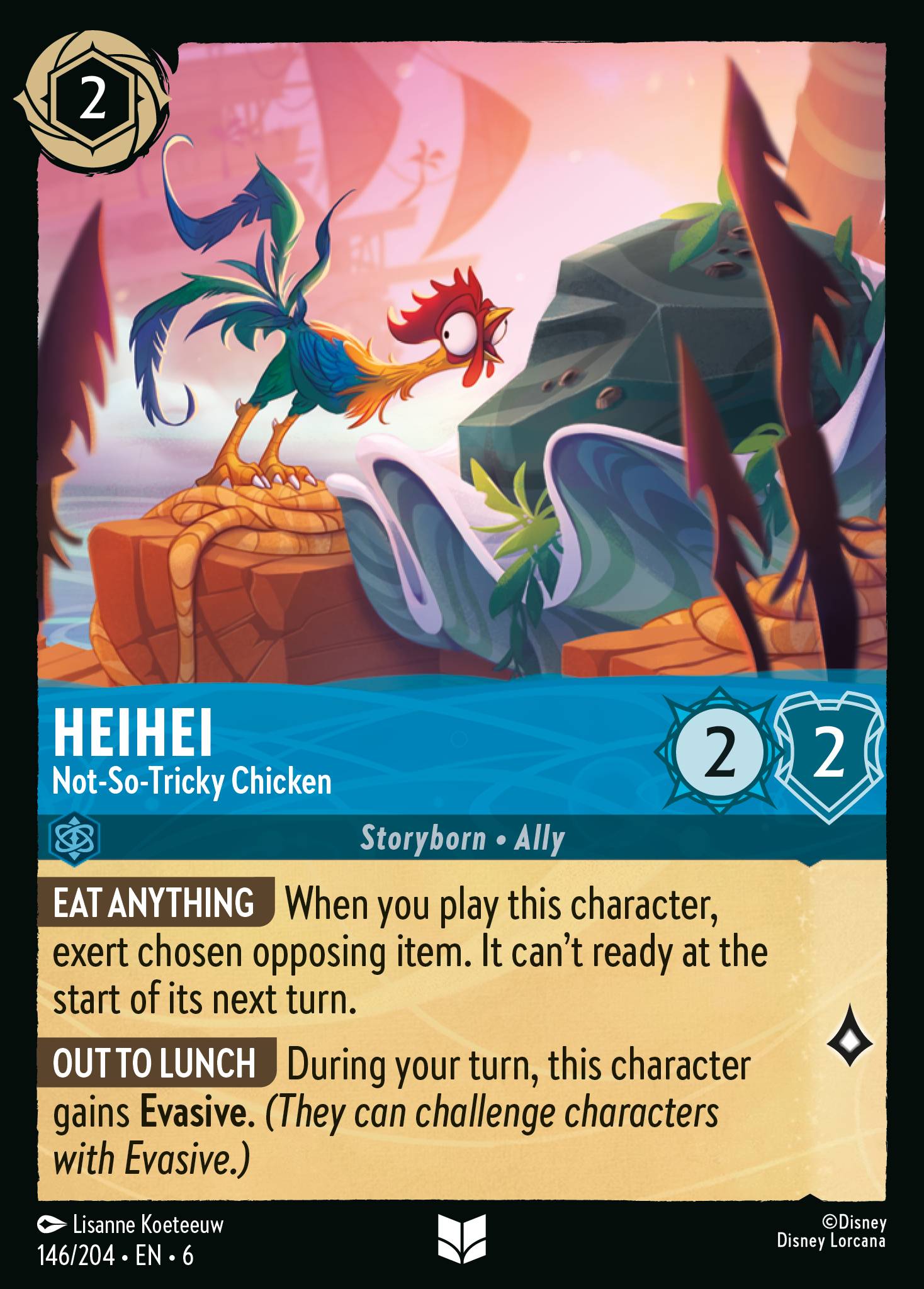 Heihei — Not-So-Tricky Chicken Disney Lorcana card