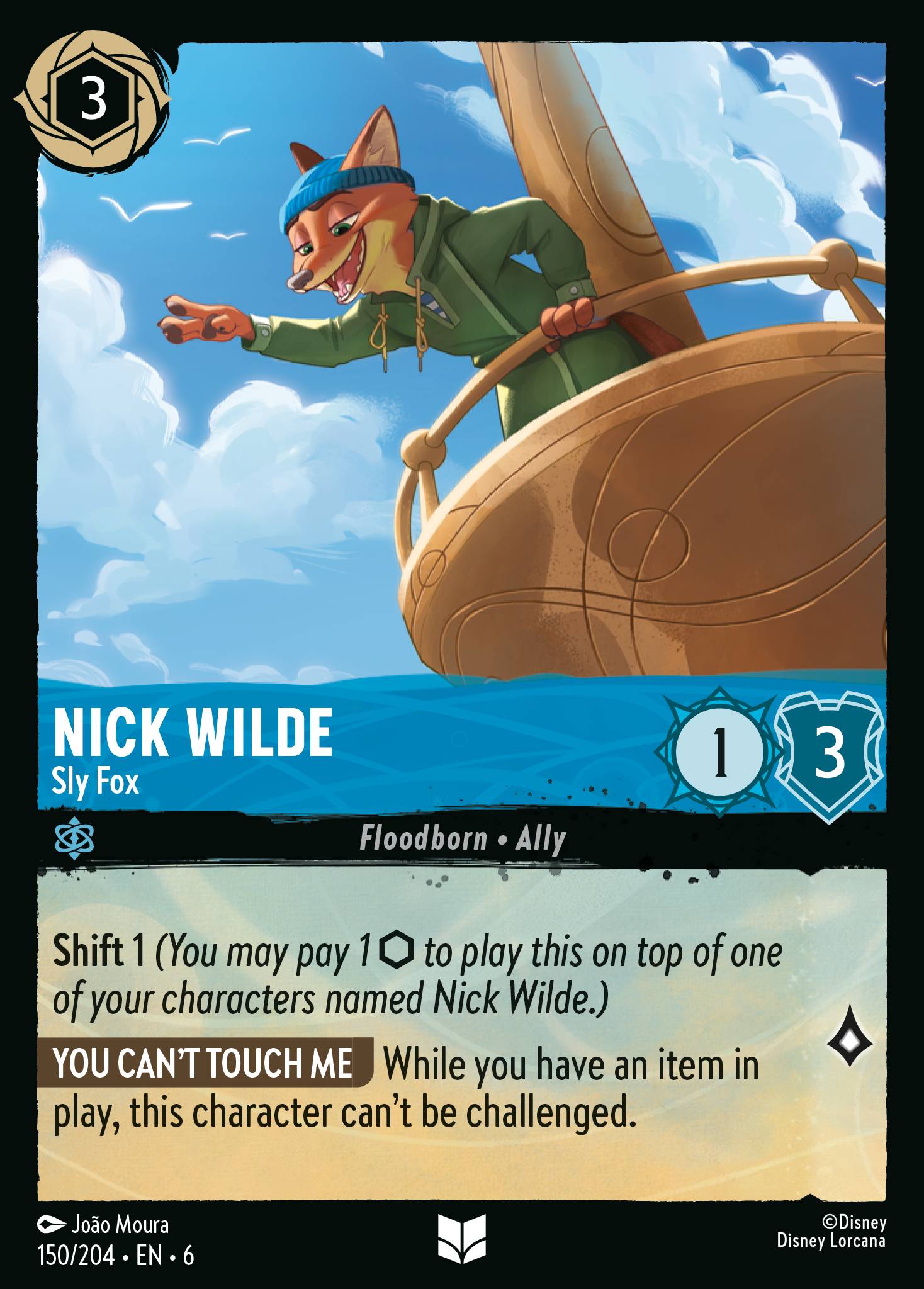 Nick Wilde — Sly Fox Disney Lorcana card