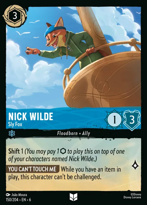 Nick Wilde — Sly Fox Disney Lorcana card