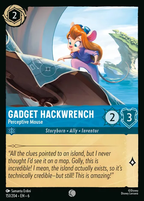 Gadget Hackwrench — Perceptive Mouse Disney Lorcana card