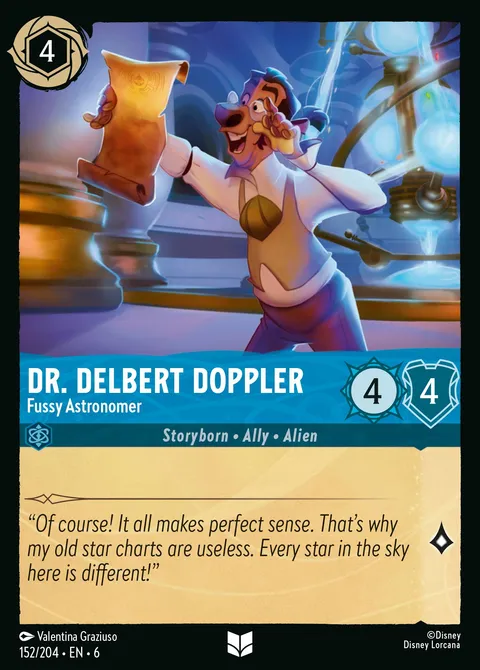 Dr. Delbert Doppler — Fussy Astronomer Disney Lorcana card