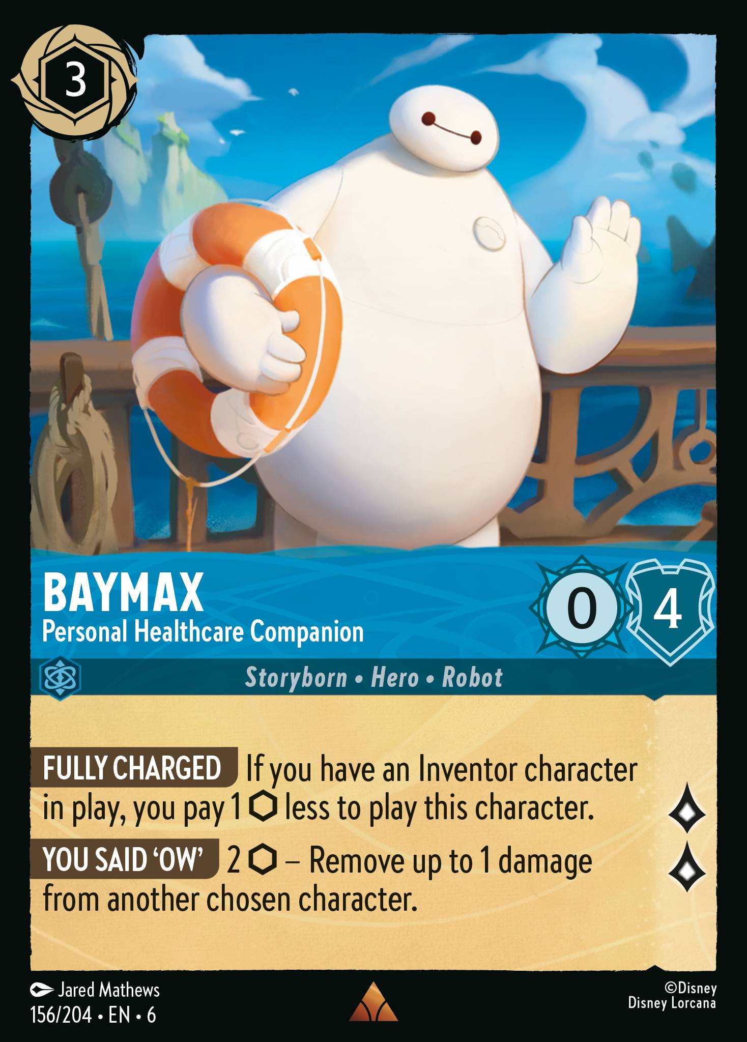 Baymax — Personal Healthcare Companion Disney Lorcana card