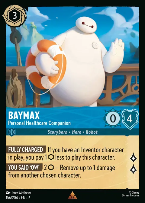 Baymax — Personal Healthcare Companion Disney Lorcana card