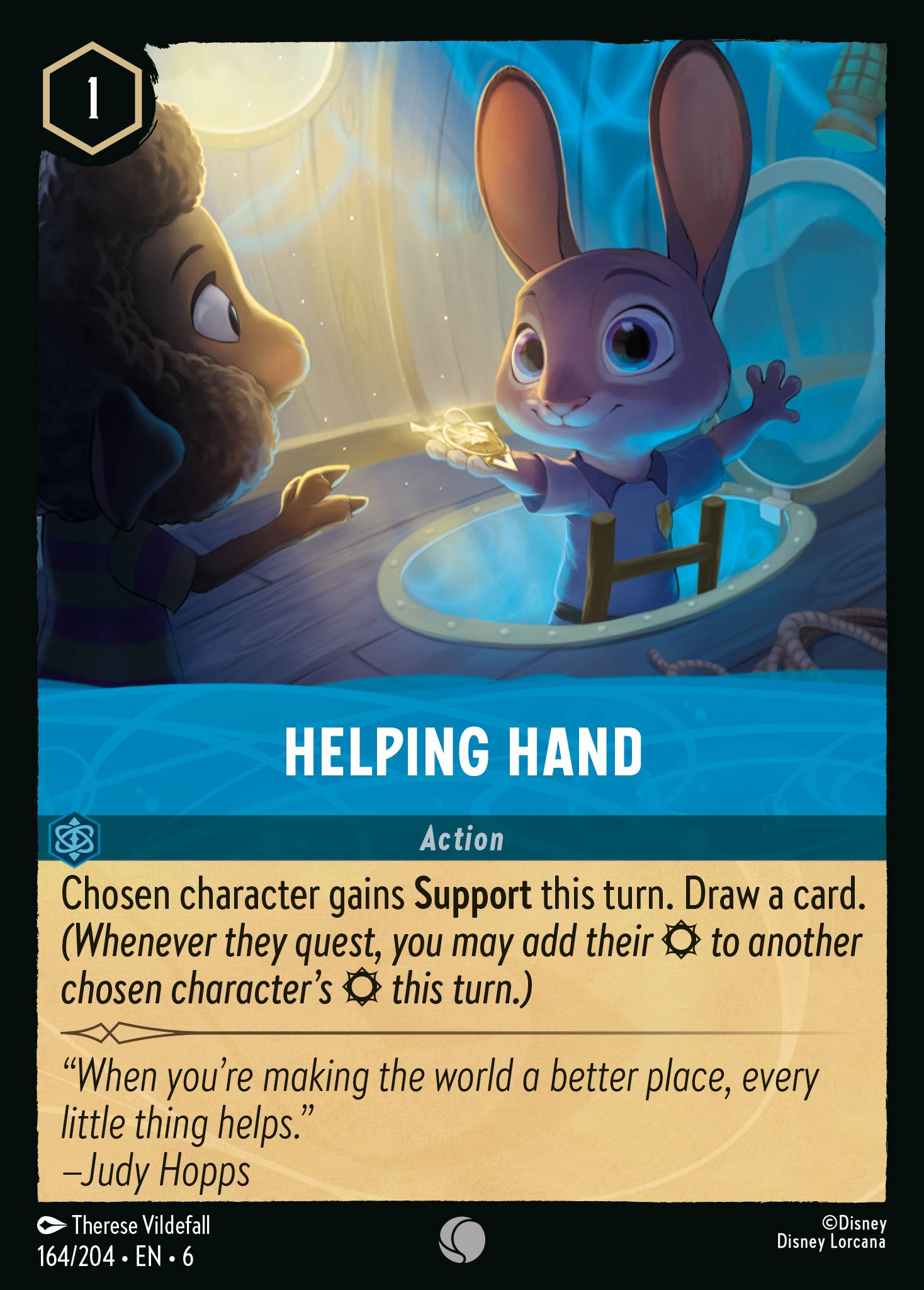 Helping Hand Disney Lorcana card