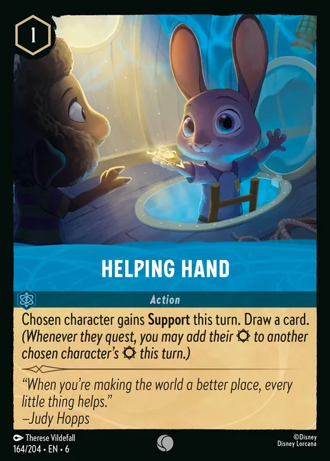 Helping Hand Disney Lorcana card