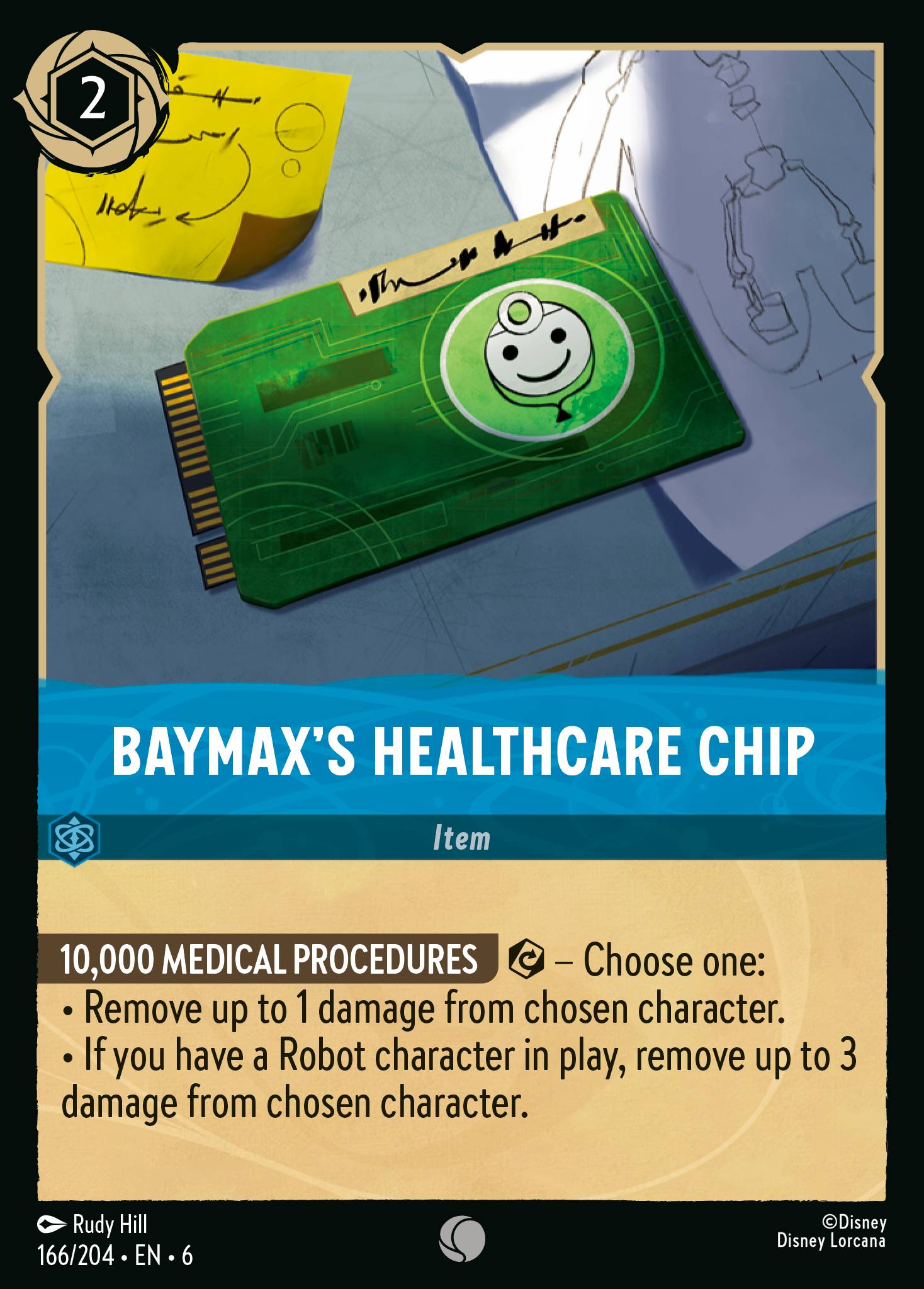Baymax's Healthcare Chip Disney Lorcana card