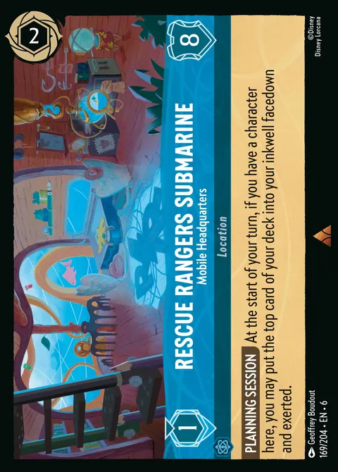 Rescue Rangers Submarine — Mobile Headquarters Disney Lorcana card