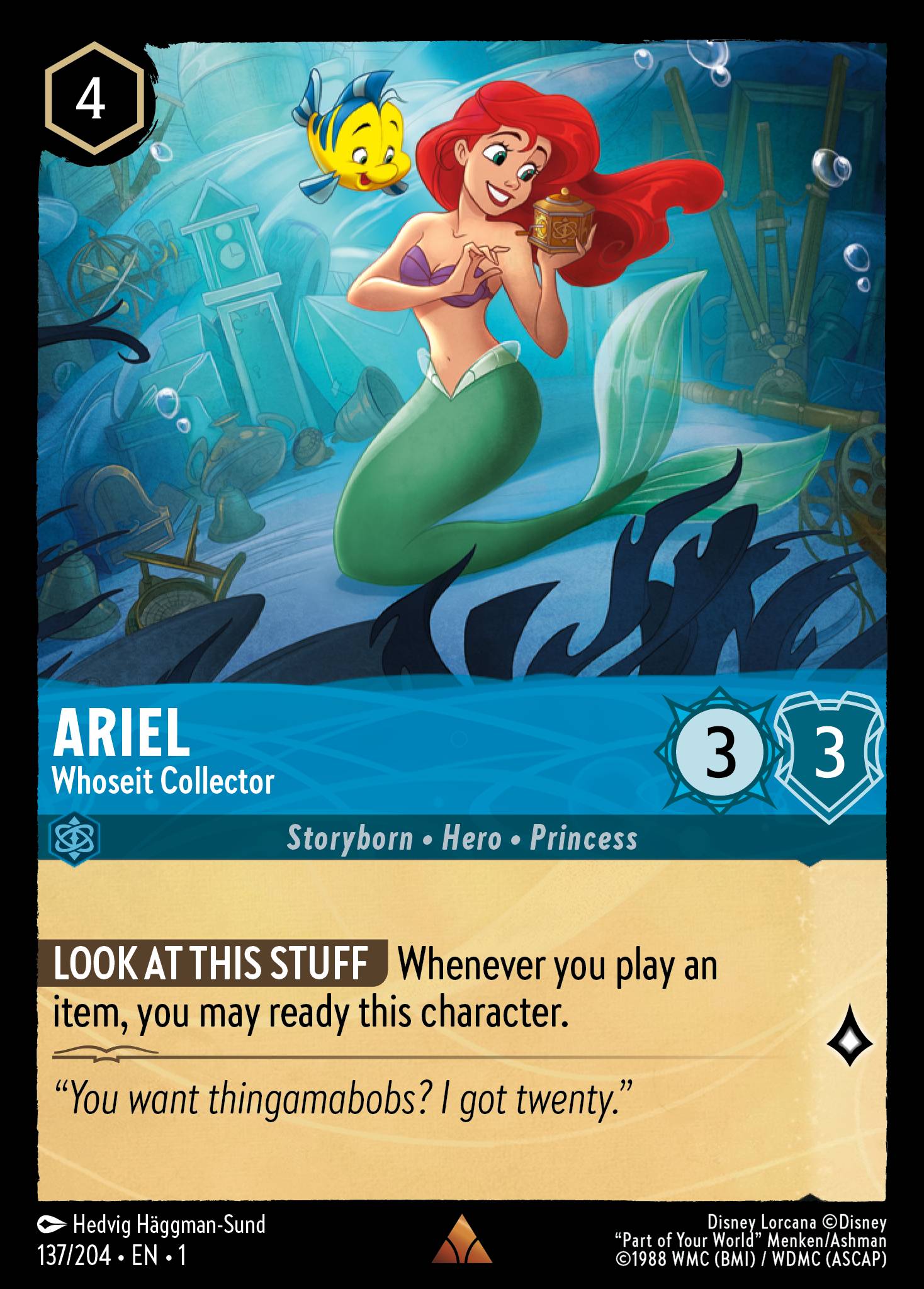Ariel — Whoseit Collector Disney Lorcana card