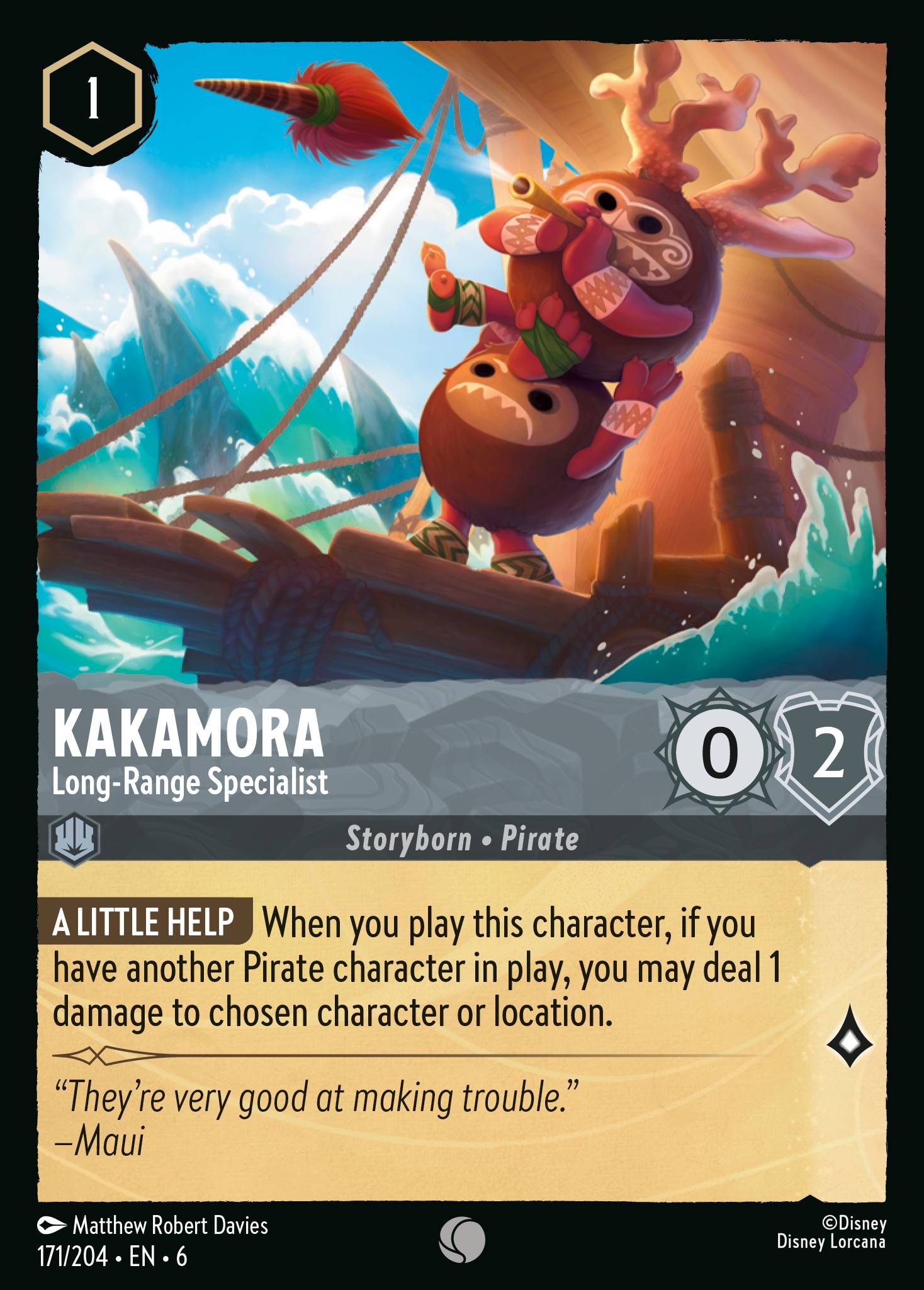Kakamora — Long-Range Specialist Disney Lorcana card