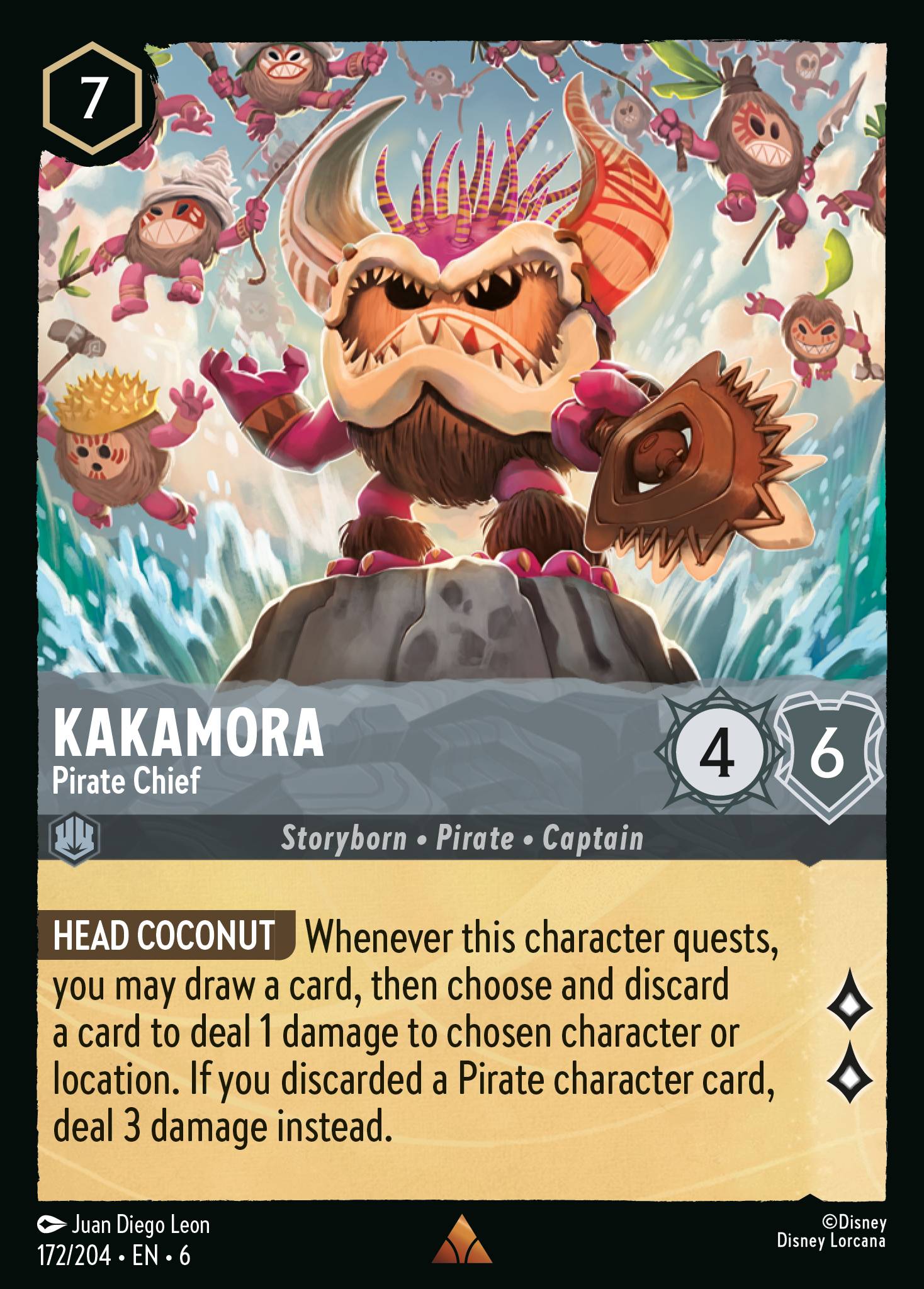 Kakamora — Pirate Chief Disney Lorcana card
