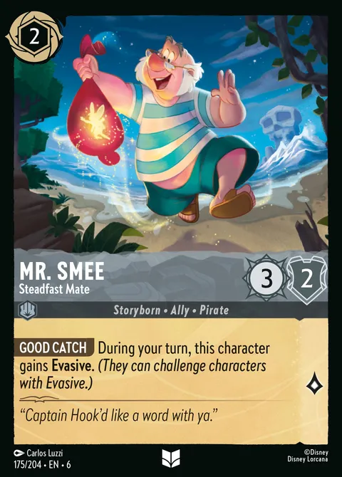 Mr. Smee — Steadfast Mate Disney Lorcana card
