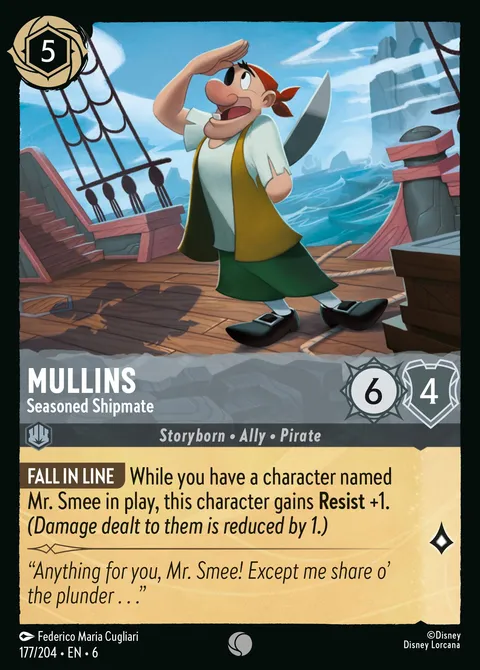 Mullins — Seasoned Shipmate Disney Lorcana card