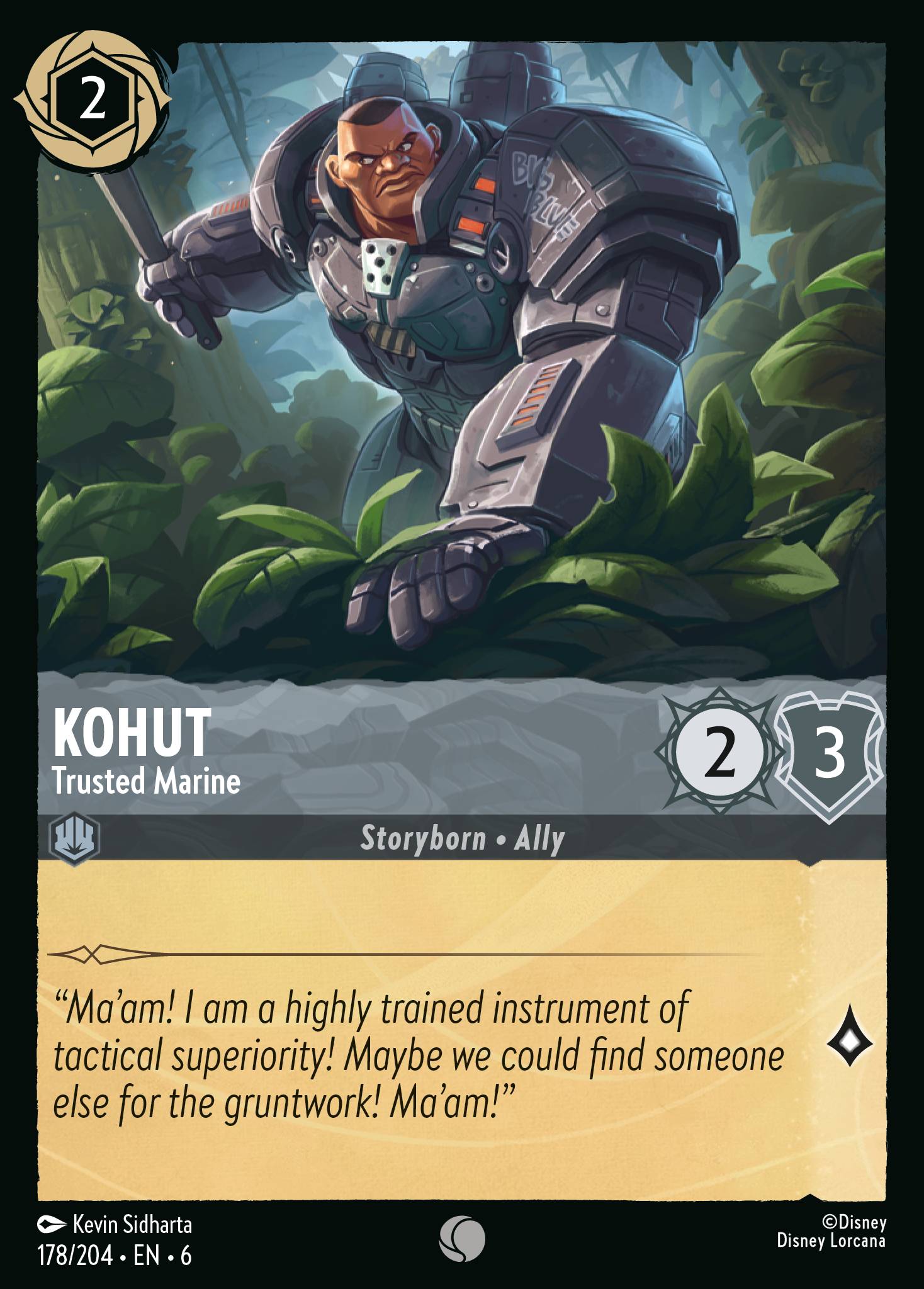 Kohut — Trusted Marine Disney Lorcana card