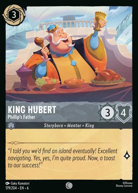 King Hubert — Phillip's Father Disney Lorcana card