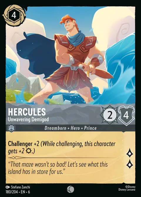 Hercules — Unwavering Demigod Disney Lorcana card