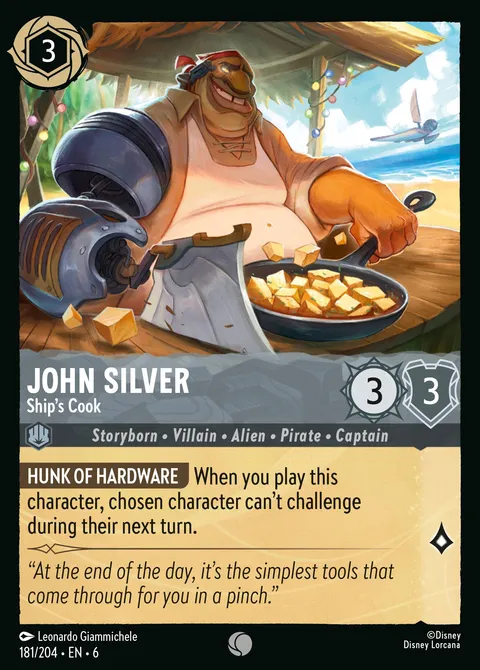 John Silver — Ship's Cook Disney Lorcana card