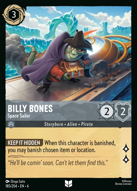 Billy Bones — Space Sailor Disney Lorcana card