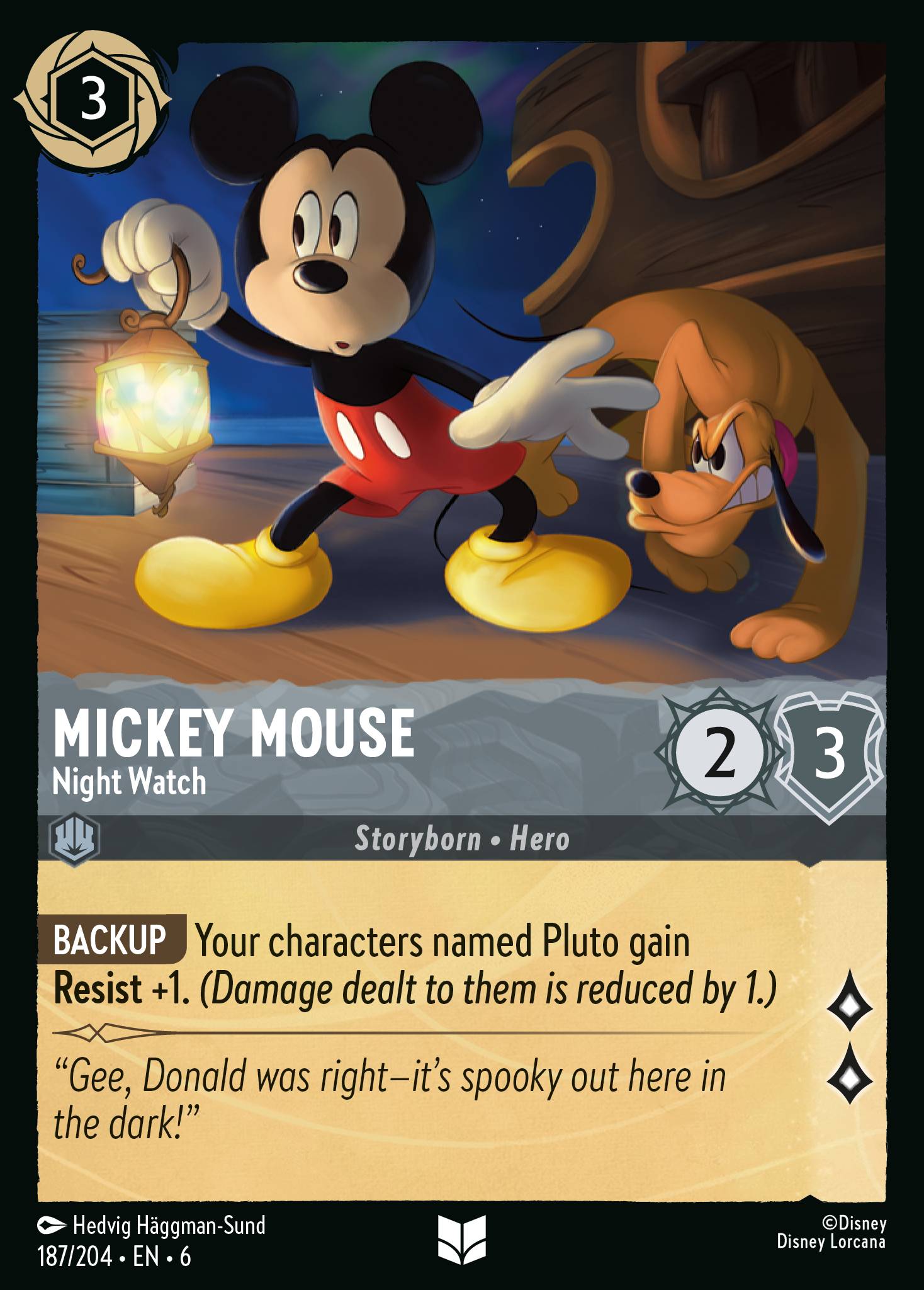 Mickey Mouse — Night Watch Disney Lorcana card