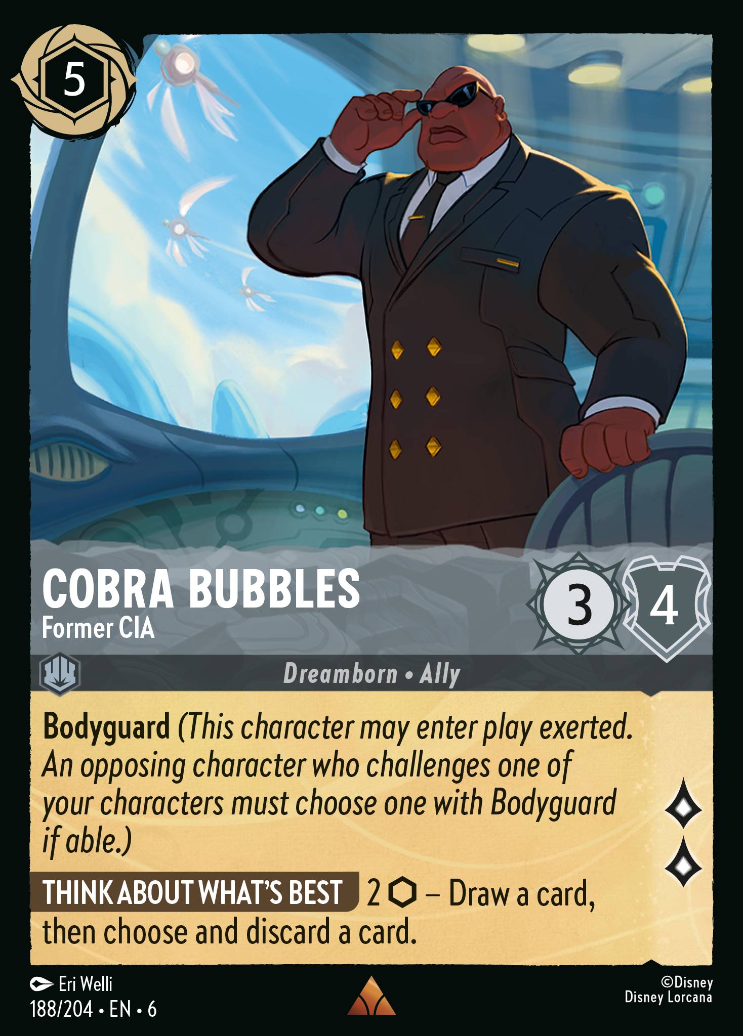 Cobra Bubbles — Former CIA Disney Lorcana card