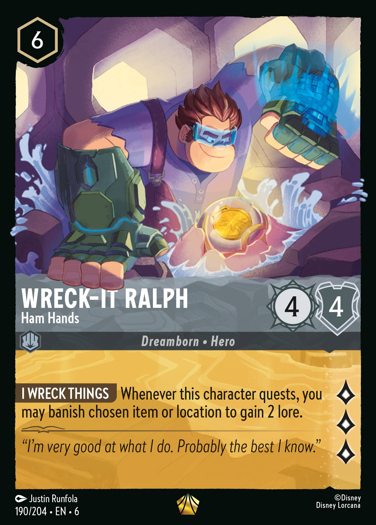 Wreck-It Ralph — Ham Hands Disney Lorcana card