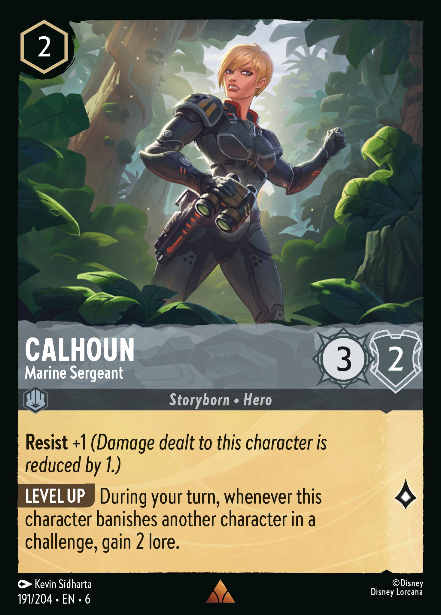 Calhoun — Marine Sergeant Disney Lorcana card