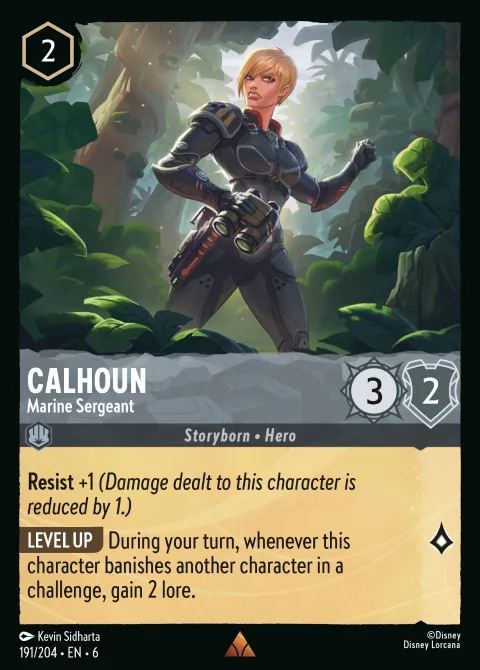 Calhoun — Marine Sergeant Disney Lorcana card