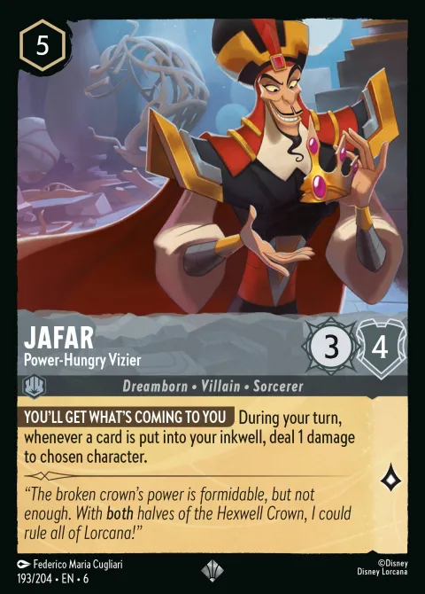 Jafar — Power-Hungry Vizier Disney Lorcana card