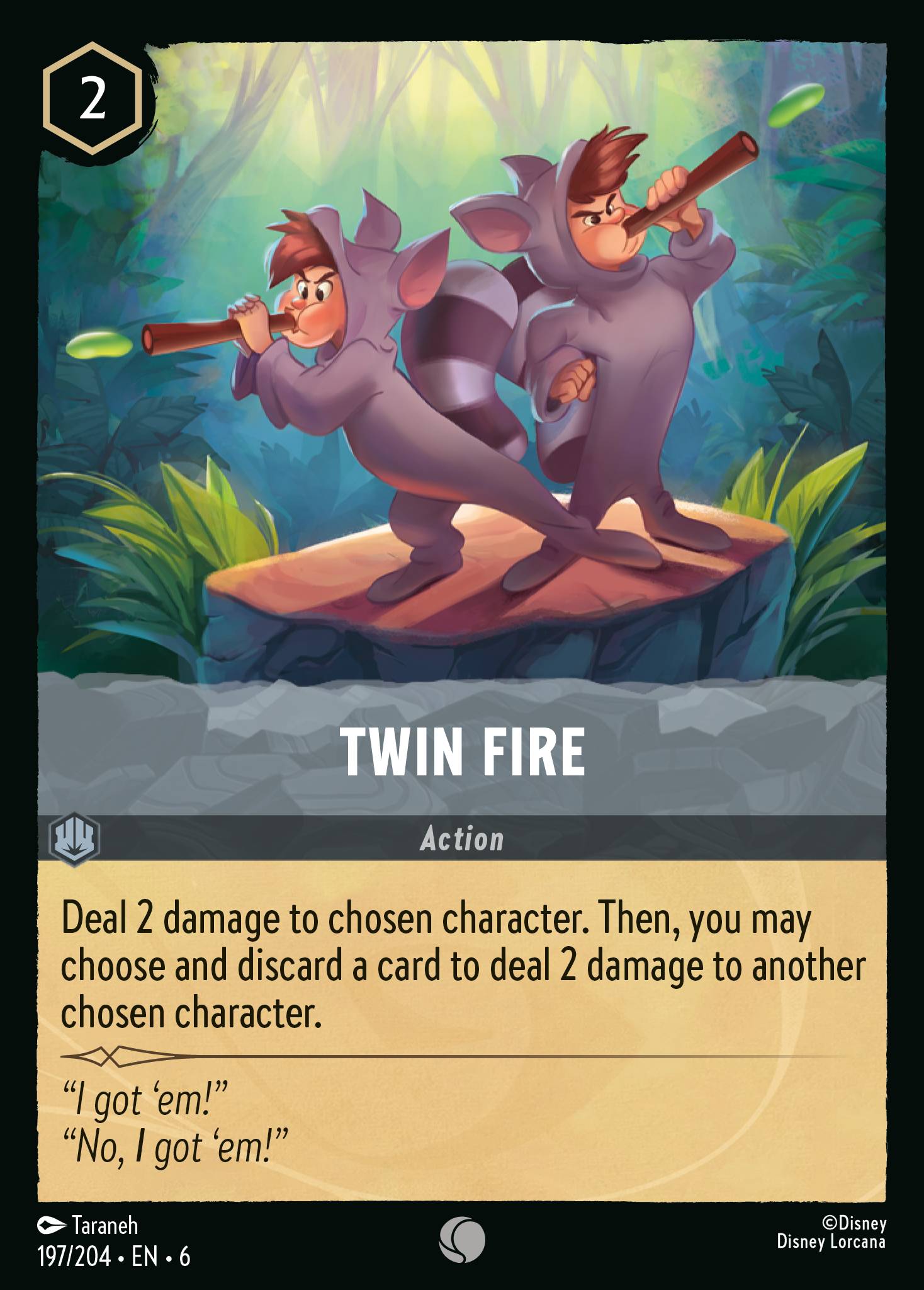 Twin Fire Disney Lorcana card