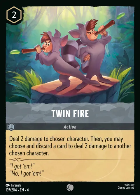Twin Fire Disney Lorcana card