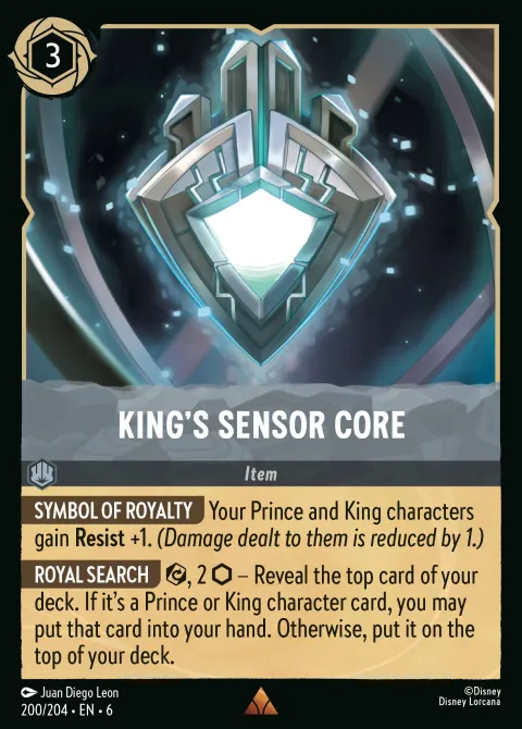 King's Sensor Core Disney Lorcana card
