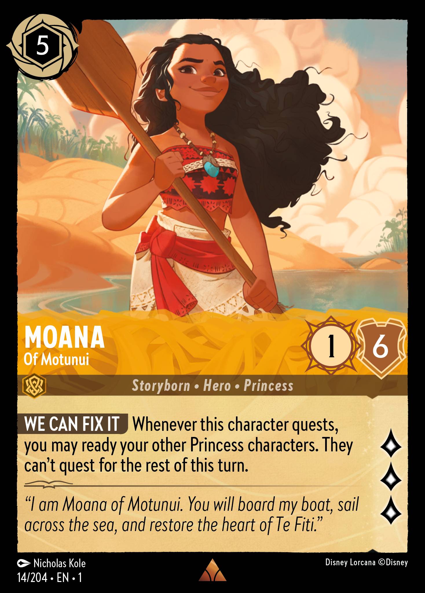 Moana — Of Motunui Disney Lorcana card
