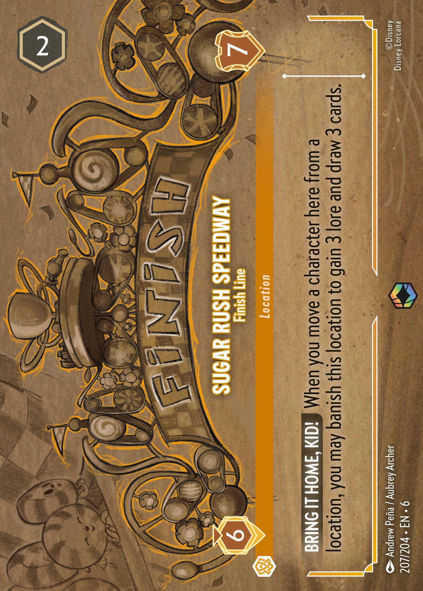 Sugar Rush Speedway — Finish Line Disney Lorcana card