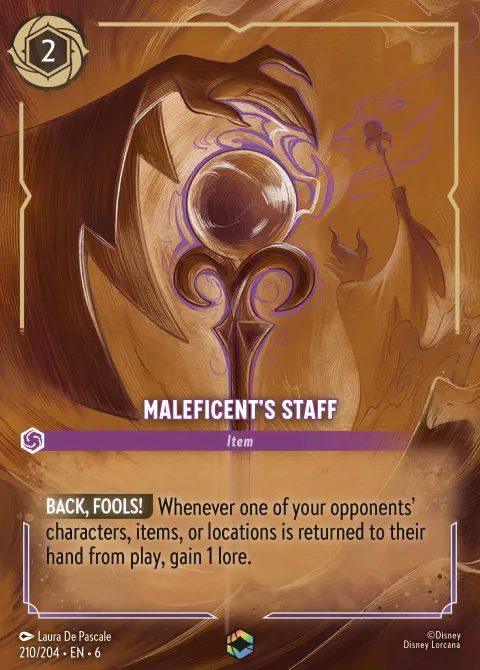 Maleficent's Staff Disney Lorcana card
