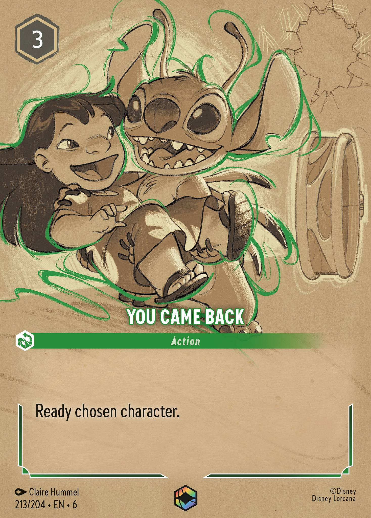 You Came Back Disney Lorcana card