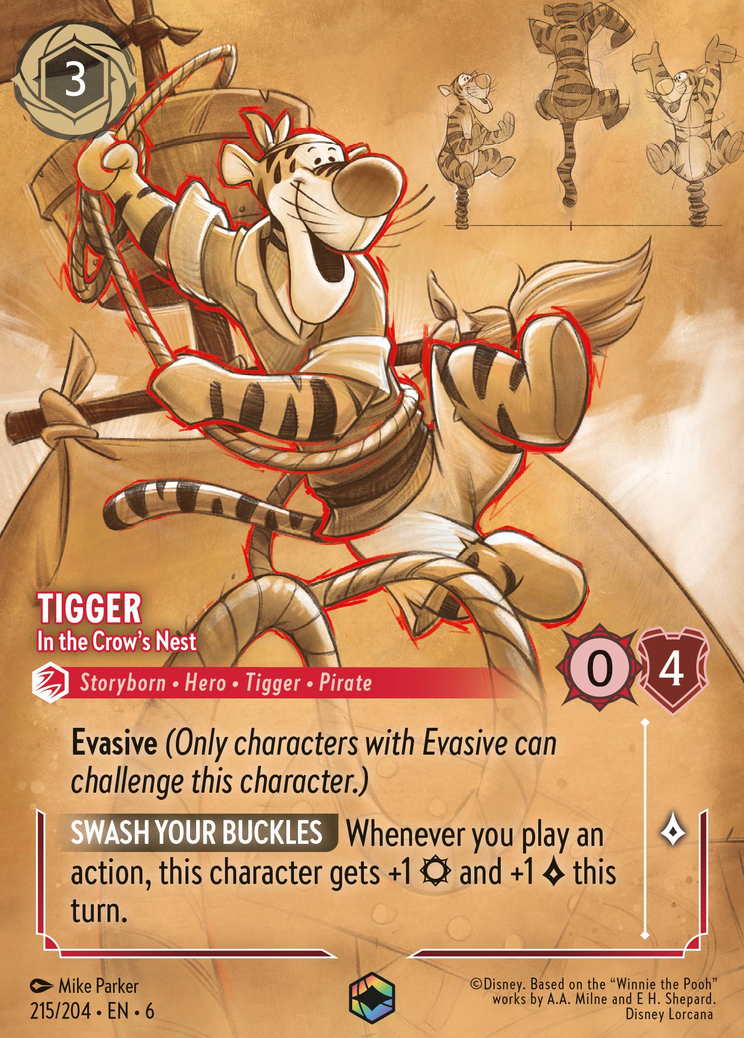 Tigger — In the Crow's Nest Disney Lorcana card