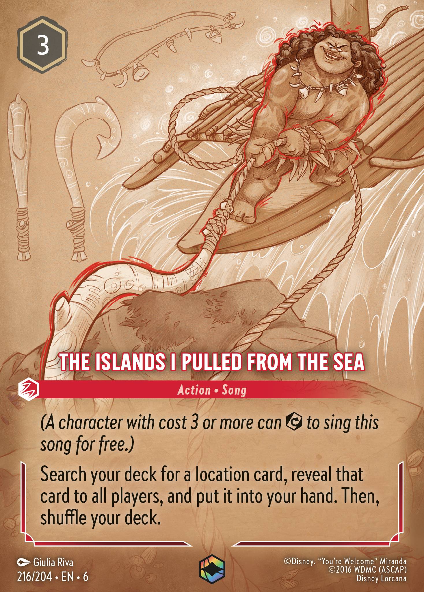 The Islands I Pulled From the Sea Disney Lorcana card