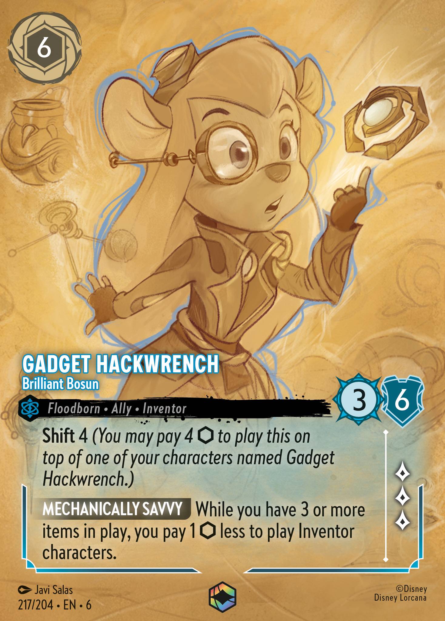 Gadget Hackwrench — Brilliant Bosun Disney Lorcana card
