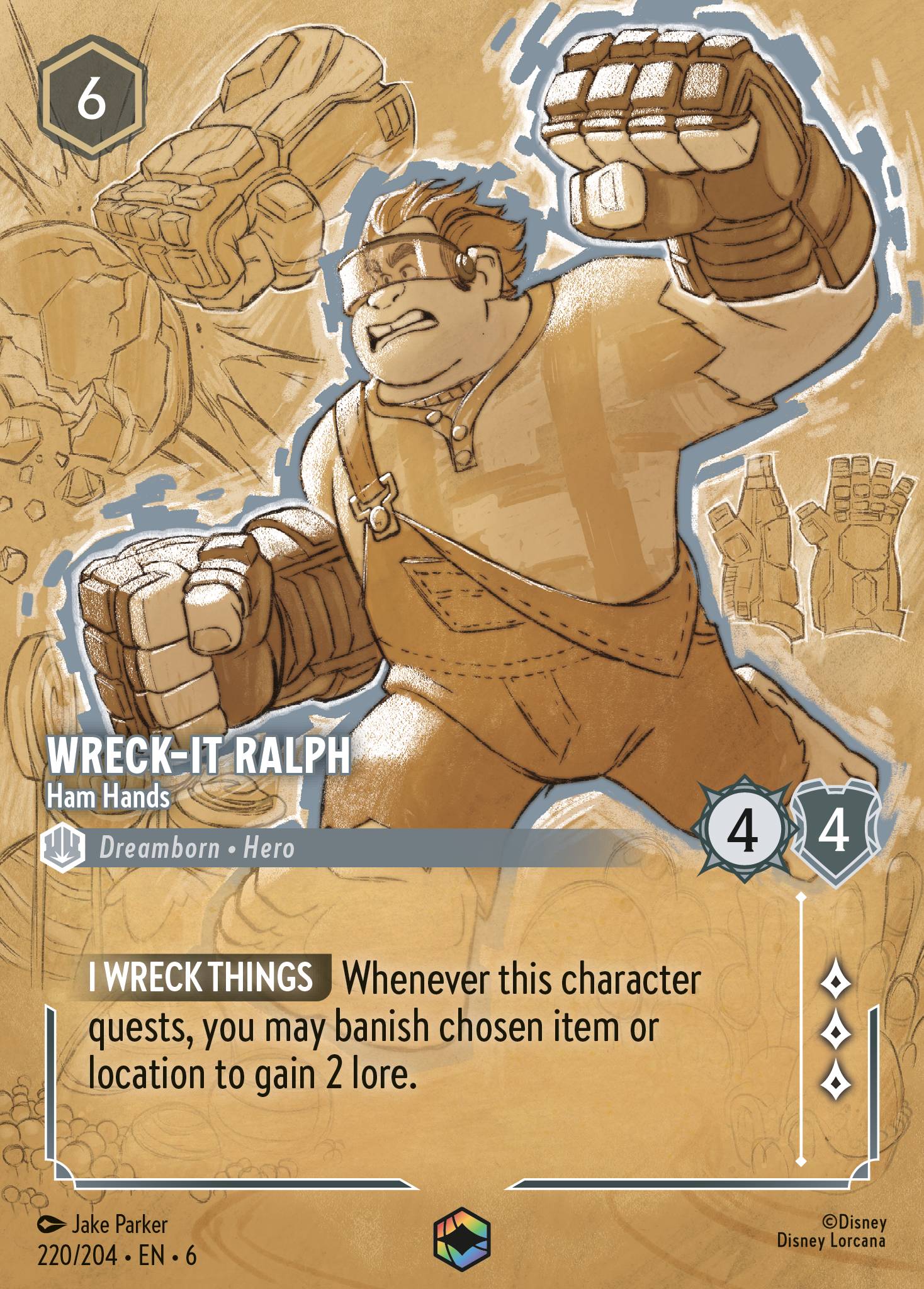Wreck-It Ralph — Ham Hands Disney Lorcana card