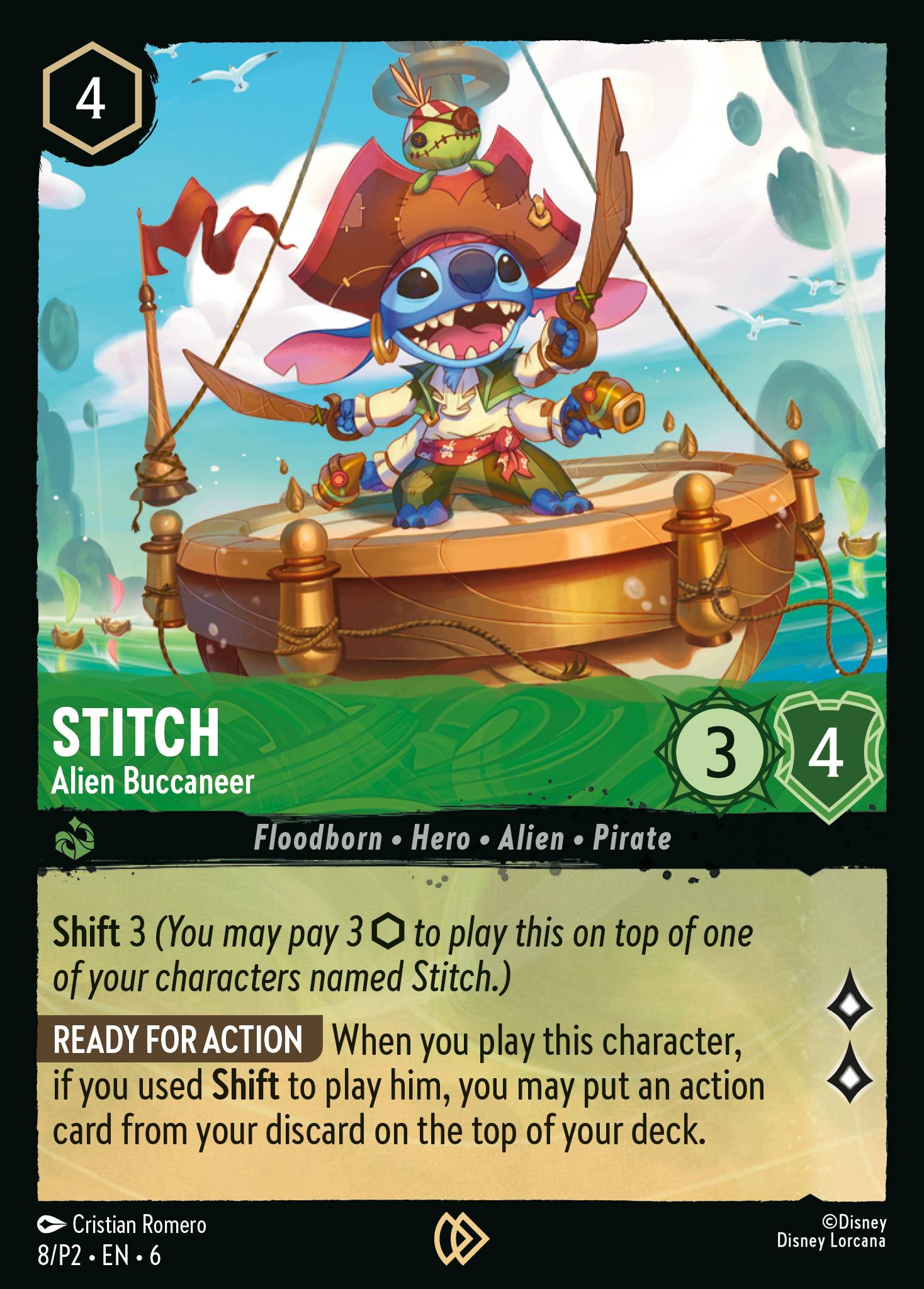 Stitch — Alien Buccaneer Disney Lorcana card