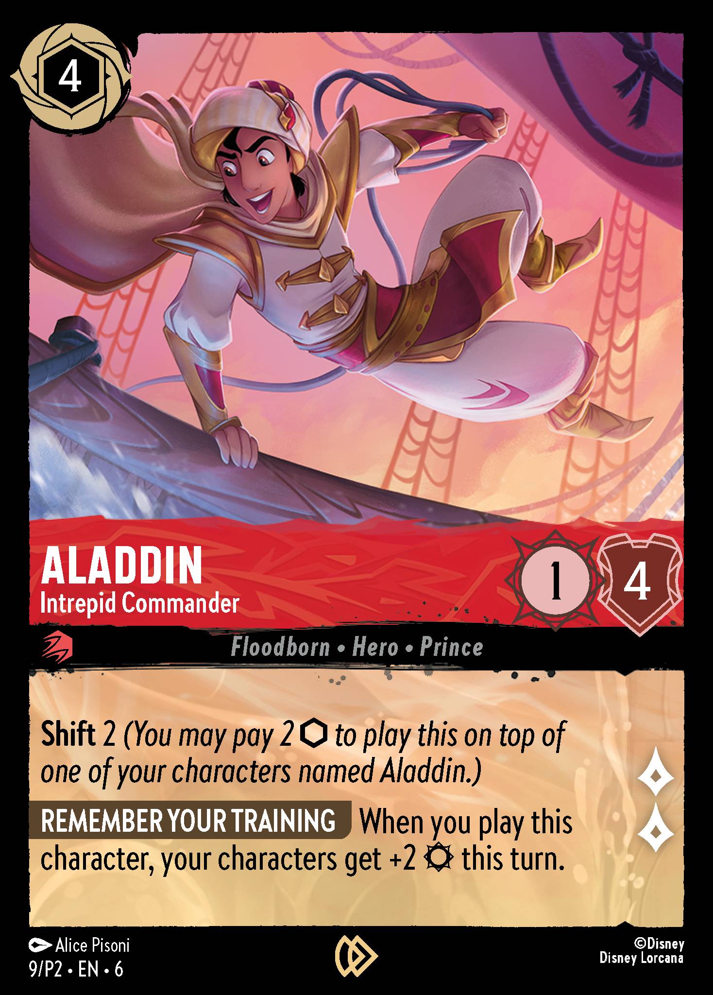Aladdin — Intrepid Commander Disney Lorcana card