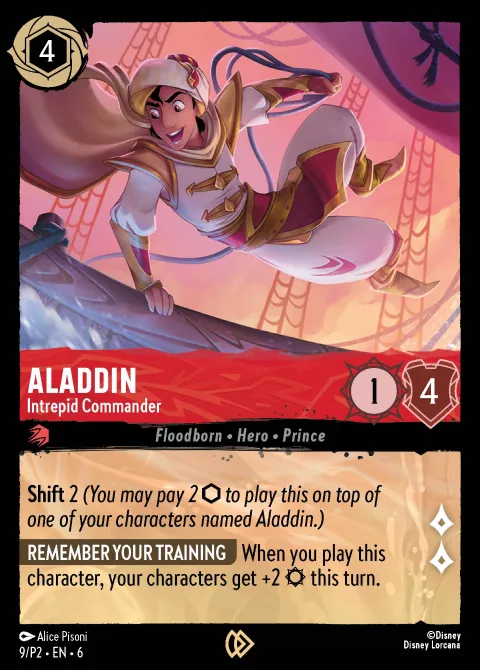 Aladdin — Intrepid Commander Disney Lorcana card